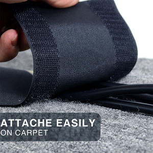 Cache-câbles en velcro pour tapis, réutilisable, en nylon, protection de câbles pour tapis à boucles, gestion des câbles de bureau - Product Image 6