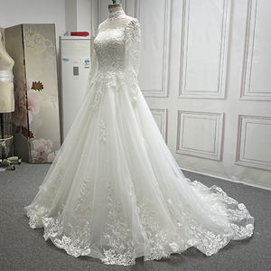 فستان زفاف فاخر من KDG بتصميم حلو مع تطريز بالخرز والكريستال، أحدث موديلات فساتين الزفاف المزينة بالدانتيل والتطريز - Product Image 3