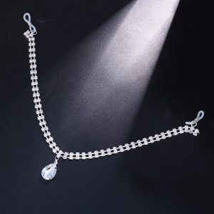 Manna Hot No Piercing Mamelon Cristal Chaîne Du Sein Goutte Strass Corps Chaîne Sexy Pour Les Femmes - Product Image 5