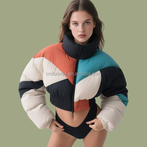 Veste Courte Matelassée <span class=keywords><strong>de</strong></span> Luxe en Duvet d'Oie pour Femme, Écologique, <span class=keywords><strong>de</strong></span> Qualité Hiver, pour le <span class=keywords><strong>Ski</strong></span> et les Activités <span class=keywords><strong>de</strong></span> Plein Air - Product Image 5