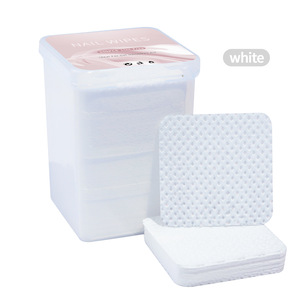 200 tampons carrés en coton sans peluches, marque privée, roses, pour manucure, dissolvant de vernis gel, cosmétiques, nail art, salon - Product Image 2