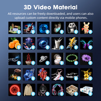 3D Holograma вентилятор высокого разрешения 42 см 384 лампа с шаровидным соединением Wi-Fi голографический дисплей 2 лезвия голографический дисплей световой короб