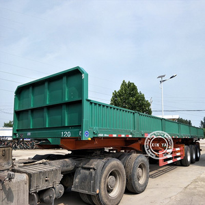 Semi-remorque benne basculante latérale 60 tonnes, remorque plateau basculante, remorque plateau, camion d'<span class=keywords><strong>occasion</strong></span>, vente de camions, transport de bois, transport de sable - Product Image 2