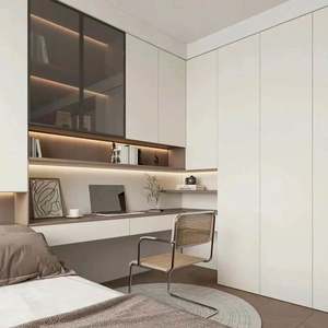 Ensemble de chambre à coucher moderne et minimaliste avec rangement intégré, armoire tatami, lit coffre, bureau - pour la maison, l'école ou la salle de sport - Product Image 6