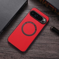 Étui de téléphone en cuir magnétique pour Google Pixel 9 Pro, résistant aux chocs et aux chutes