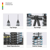 Wange 5213 Modèle de construction des célèbres tours Petronas, ensemble de blocs de construction unisexe pour enfants