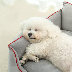 Sofá cama de felpa de lujo para perros con almohada de corazón, cojín lavable suave y acogedor para perros y gatos pequeños y medianos - Product Image 4