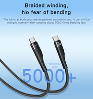 YESIDO kabel Data pengisian daya cepat, kabel Data Tipe C ke IP 27W, kabel Data logam paduan aluminium 3 Meter untuk IP CA115