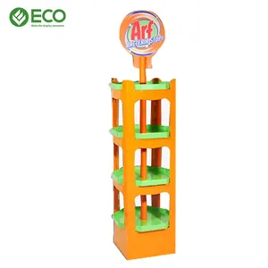 Unieke Ontwerp Golfkarton Pop Plastic Lolly Display