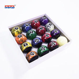 Billes de billard en résine de 57,2 mm 170 g - Ensemble de billes de billard à motif tourbillonnant multicolore avec emballage en boîte cadeau - Product Image 6