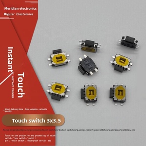 Nút xúc giác 3*3.5mm SMT chuyển đổi cảm ứng tức thời 2/4 Pin 1NO kết hợp điện áp tối đa 12V với bài định vị - Product Image 5