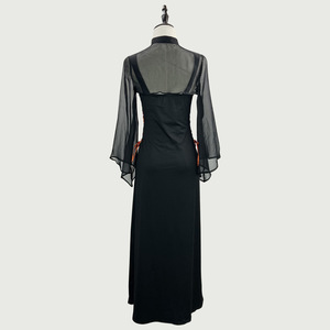 Zixiao <b>Witch</b> Costume Black Plus Size Halloween Adult Women Spandex Dress With <b>Hat</b> - Product Image 4