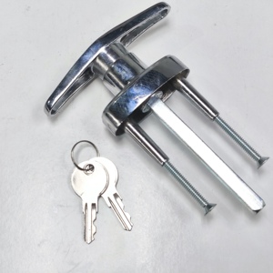 Serrure <span class=keywords><strong>pour</strong></span> poignée <span class=keywords><strong>de</strong></span> <span class=keywords><strong>porte</strong></span> <span class=keywords><strong>de</strong></span> <span class=keywords><strong>garage</strong></span>, serrure manuelle chromée avec poignée <span class=keywords><strong>pour</strong></span> <span class=keywords><strong>porte</strong></span> <span class=keywords><strong>sectionnelle</strong></span> ou <span class=keywords><strong>porte</strong></span> basculante - Product Image 4