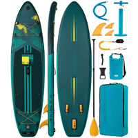 Papan SUP Tiup ELEVEN SPORT EL-003 Ramah Pemula Unisex, Aksesoris Stand-Up Paddleboarding, Bahan Drop Stitch untuk