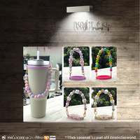 Perles ABS écologiques et tendance pour poignée de bouteille d'eau, cordon de tasse DIY, sangle de gobelet, accessoires pour articles de boisson, bouchon réutilisable