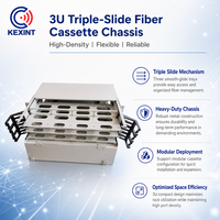 Panneau de brassage à fibres optiques haute densité coulissant 3U KEXINT HODF-RS3U
