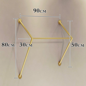 Shinny <span class=keywords><strong>Oro</strong></span> Display Hanger Stand di Abbigliamento In Acciaio Inox Cremagliera Del Metallo Cremagliera <span class=keywords><strong>Mensola</strong></span> Per Le Vendite dei Negozi - Product Image 5