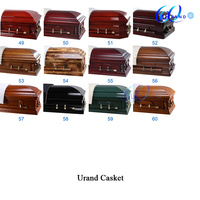 Ataúdes de Madera de Caoba Africana Sólida, Estilo Americano, Venta al por Mayor, Alta Calidad, Personalizables, Capacidad de 29 Pulgadas para Funerales