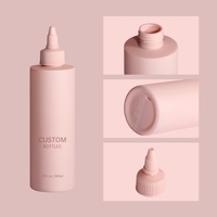 Bouteille compressible en PE avec logo personnalisé, vide, carrée, avec embout rotatif, pour huile capillaire, teinture capillaire et emballage de liquides cosmétiques