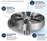 Rinse-gobelets intelligent en acier inoxydable 304 haute pression, écologique, économiseur d'eau, design moderne, pour évier de cuisine, bar, café