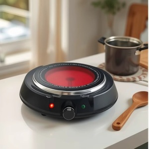 Nouvelle Conception Plaque Chauffante Électrique Simple 1200W en Acier Inoxydable avec Surface en Fonte, Réglable, pour Comptoir - Product Image 4
