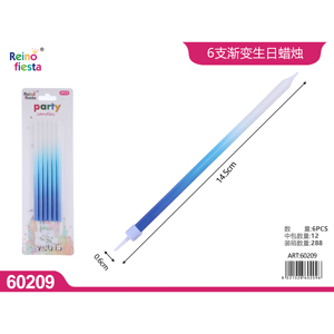 Juego de 6 velas de cumpleaños degradadas, Decoración de Pastel de cera de feliz cumpleaños con función musical para celebraciones y fiestas de Año Nuevo - Product Image 1