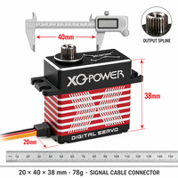 Servomoteur de queue XQ-POWER XQ-BLS8120H 20KG 12V HV Brushless Étanche Numérique à Engrenages Métalliques pour Hélicoptère RC 0.03s OEM Vente en Gros