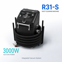 Système de nettoyage de conduits flexibles RJ-BOT R31-S pour climatisation centrale et ventilation CVC