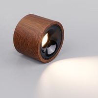 Petit tube lumineux LED décoratif moderne en bois de noyer Plafonnier Plafonnier Luminaire de plafond Haute efficacité Spot de cuisine