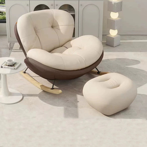 Poltrona Sacco a Dondolo per Ragazzi, Design Bubble Floor, Poltrona Reclinabile per Computer, Poltrona Relax con Poggiapiedi - Product Image 2