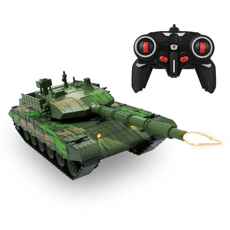2.4G Remote control tank toy 7 channel battle tank rc car toy with light and music
