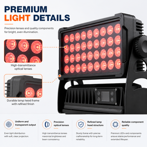 Luz LED Profesional para Exteriores, Impermeable IP65, RGBW, 4 en 1, para Arquitectura, Música y Eventos en Vivo - Product Image 5