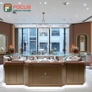 Exhibidores Minimalistas para Joyería Comercial, Acabado Laminado, Vitrina de Vidrio para Tienda de Marca - Product Image 3