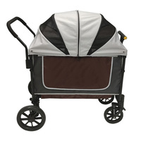 Chine fabricant Xl coréen chien poussette Terrain Wagon chariot 4 roues grand chien landau pour la marche Camping