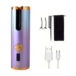 Rizador de Pelo Giratorio Recargable con Descuento, Rizador de Pelo Automático de Cerámica, Rizador de Pelo Inalámbrico - Product Image 1