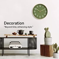 Jam Dinding Plastik Kaca Senyap Custom Baru 10 Inch Kamar Tidur Ruang Tamu Digital Dekorasi Rumah Mewah