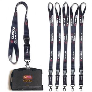 High Quality Custom Logo <b>Polyester</b> Fashion Staff ID Card Holder Neck Strap <b>Lanyard</b> with Hook for ID Badges - Product Image 3