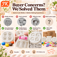 Jinke 4-Fach Silikon-Schokoladenform Mini Runde Bohnenform DIY Fondant Kuchendekoration Backwerkzeug Lebensmittelecht