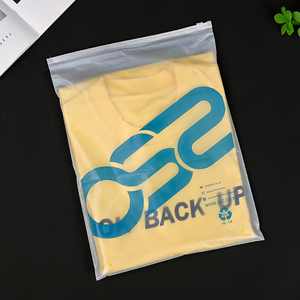 Stampa personalizzata biodegradabile compostabile PLA amido di mais in plastica con chiusura a Zip borsa con cerniera smerigliata <span class=keywords><strong>per</strong></span> i vestiti - Product Image 4