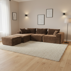 Ensemble modulaire de luxe le plus populaire avec section extensible en mousse compressée sous vide pour mobilier de salon - Product Image 3