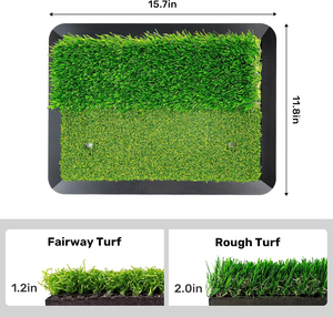 แผ่นรองตีกอล์ฟแบบ OEM Dual-Turf พร้อมฐานยางกันลื่น สำหรับฝึกซ้อมวงสวิงกอล์ฟ ใช้ได้ทั้งในร่มและกลางแจ้ง อุปกรณ์ฝึกซ้อมการตีกอล์ฟ - Product Image 4