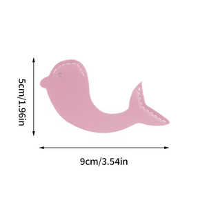 ที่คั่นหนังสือหนัง PU รูปปลาโลมา ที่คั่นหน้าหนังสือแบบพกพา ที่คั่นหน้าหนังสือสีทึบหรูหรา เหมาะสำหรับนักเรียน - Product Image 6