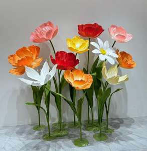 Fleur géante en papier organza personnalisée pour la décoration d'événements de mariage, décoration intérieure, art visuel, événement - Product Image 1