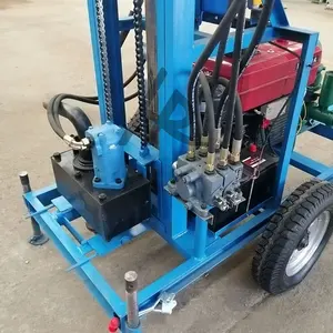 150m Deep Borehole Water Well Drilling Rig 22Hp35HP Portable Small Diesel Engine Drilling Rig Hot Selling