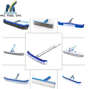 10''/25cm With aluminum Handle Brush Swimming Pool Accessories Cleaning Tools Wall Brush Plastic bristles Handle