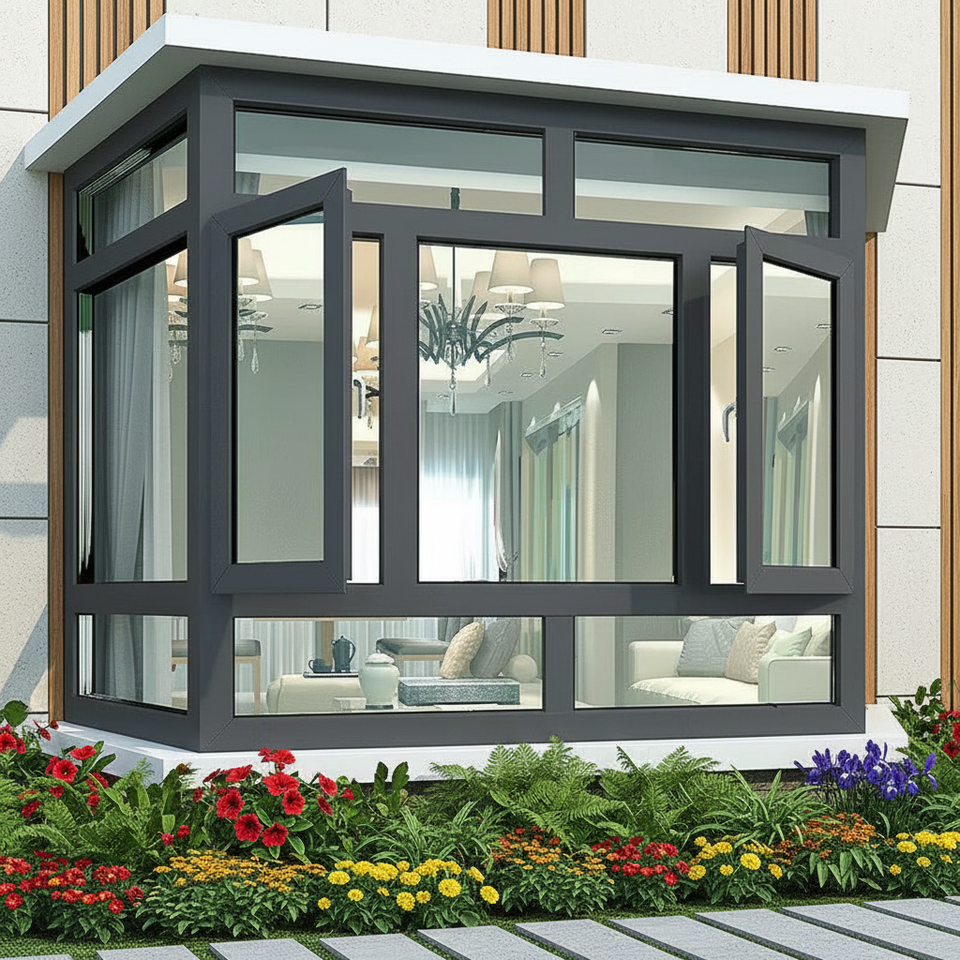 Aluminum Alloy Casement Window Thermal Break Soundproof Double Glazed ...