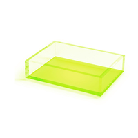 Plateau de rangement en acrylique vert menthe Organisateur de petits bibelots élégant Mini plateau de service Comptoir Perspex Bijoux Lunettes Présentoir