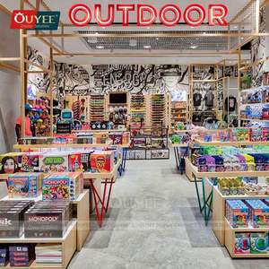 Fashion Store Hat Clothing Rack Household Furniture Design Book Table Stationery <b>Shelf</b> Lifestyle Wooden Display in Shopping Mall - Product Image 2