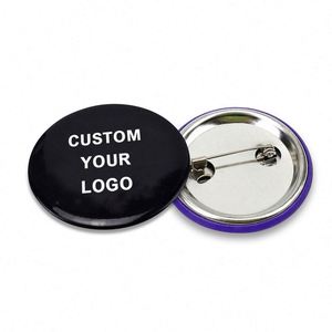 Best Seller Custom Logo Black Pin Back 50X50 Mm Buttonpin <b>Badge</b> <b>Button</b> Blanks - Product Image 1