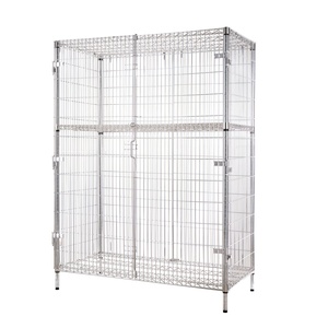 Étagère de rangement en treillis métallique avec portes coulissantes pour la maison, le placard ou le garage - Product Image 1
